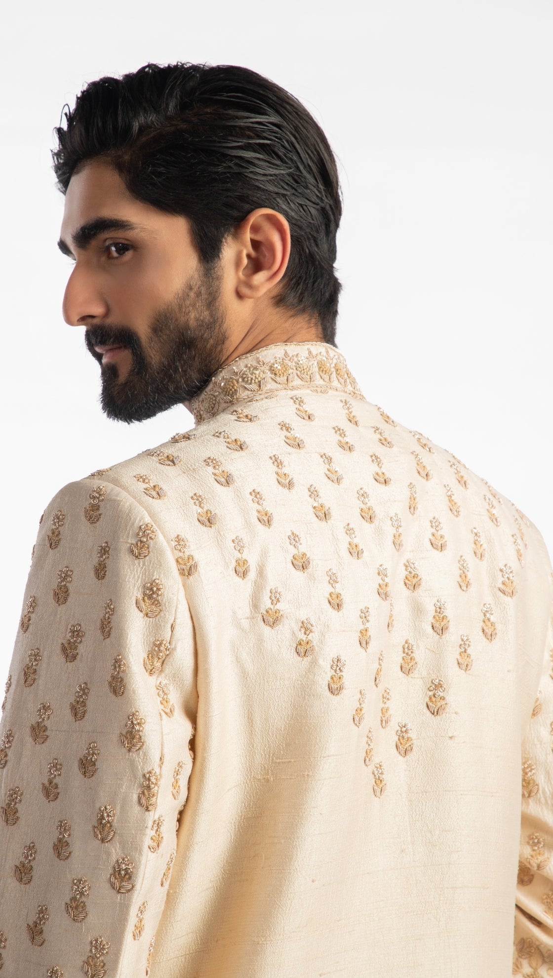 Beige Zardozi Sherwani