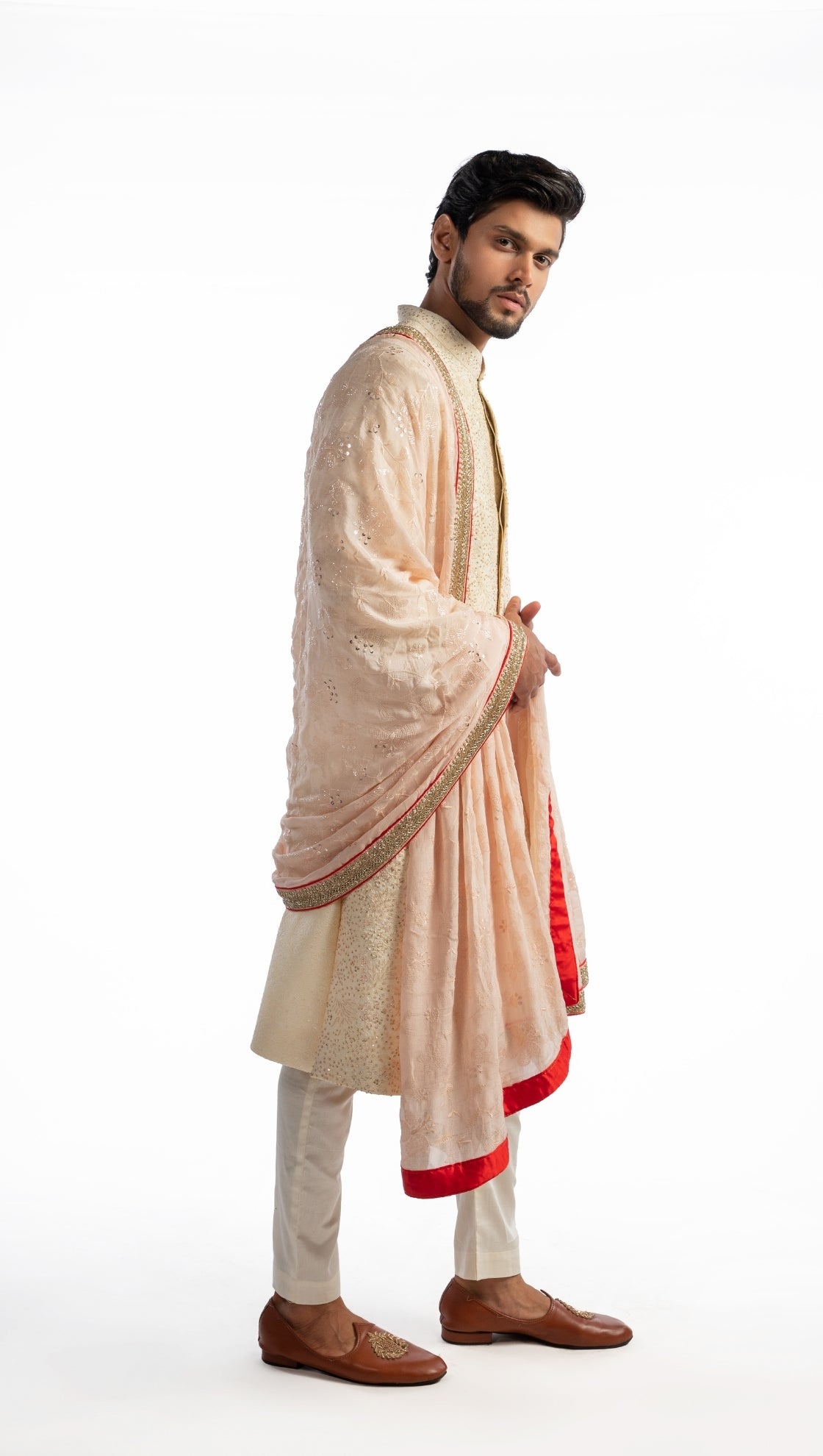 Thread Zari Ivory Sherwani