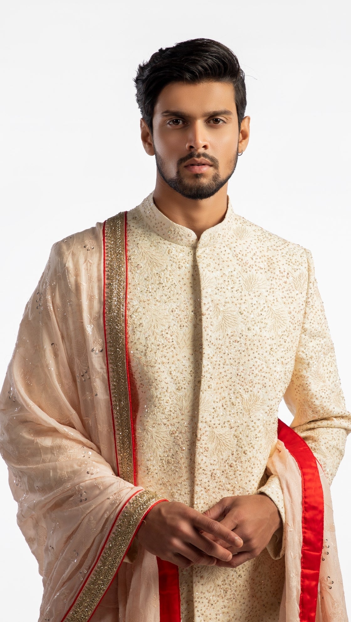 Thread Zari Ivory Sherwani