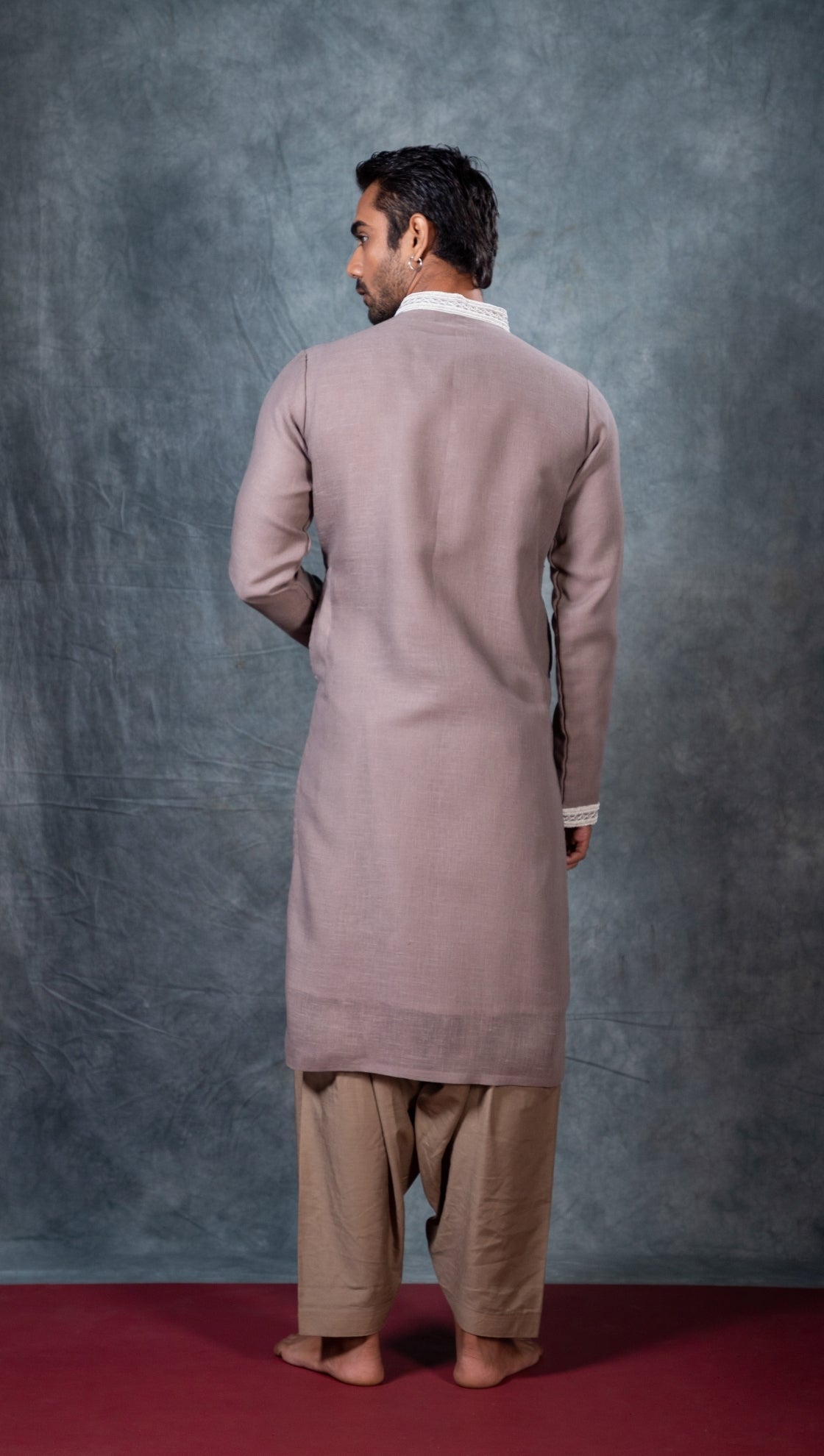 Lavender Embroidered Kurta