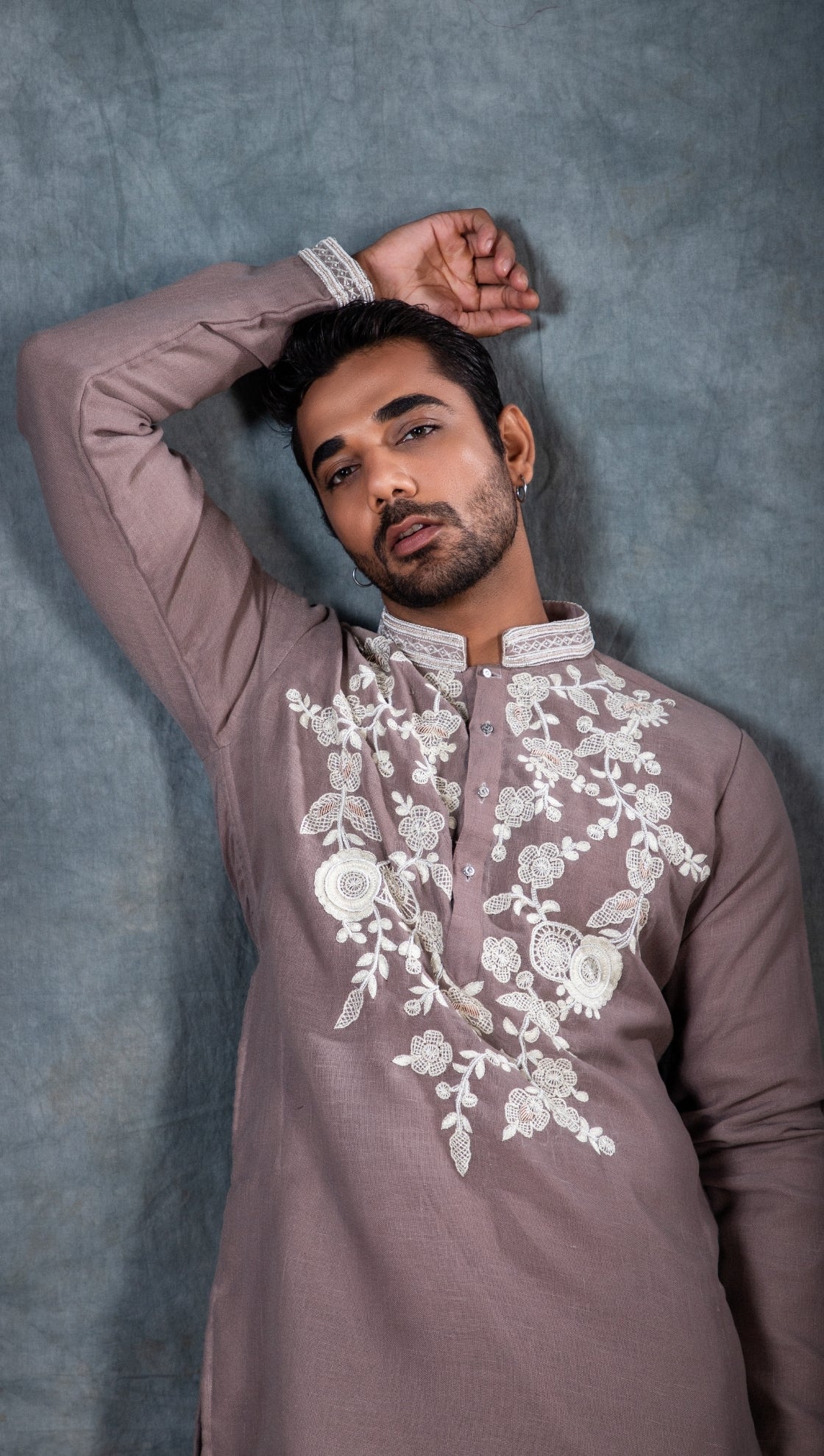 Lavender Embroidered Kurta