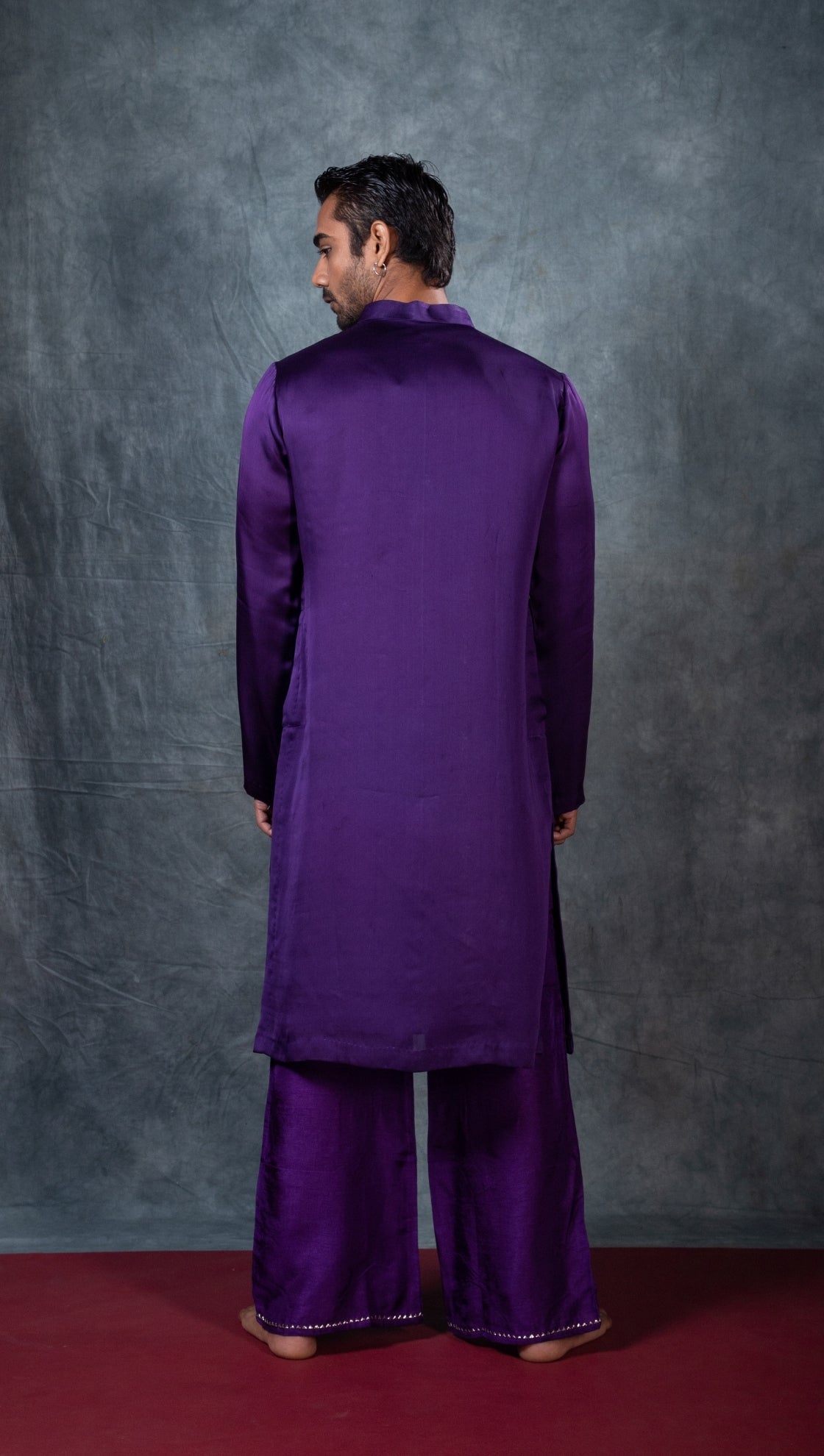 Purple Embroidered Kurta