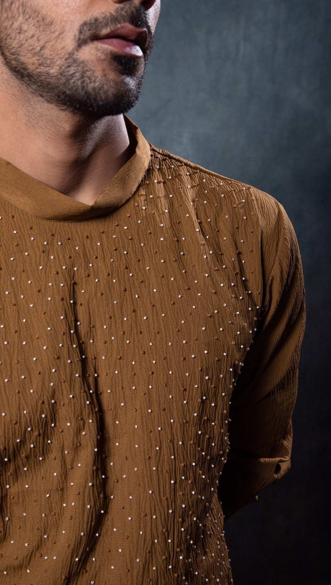 French Knot and Bead Spread Kurta