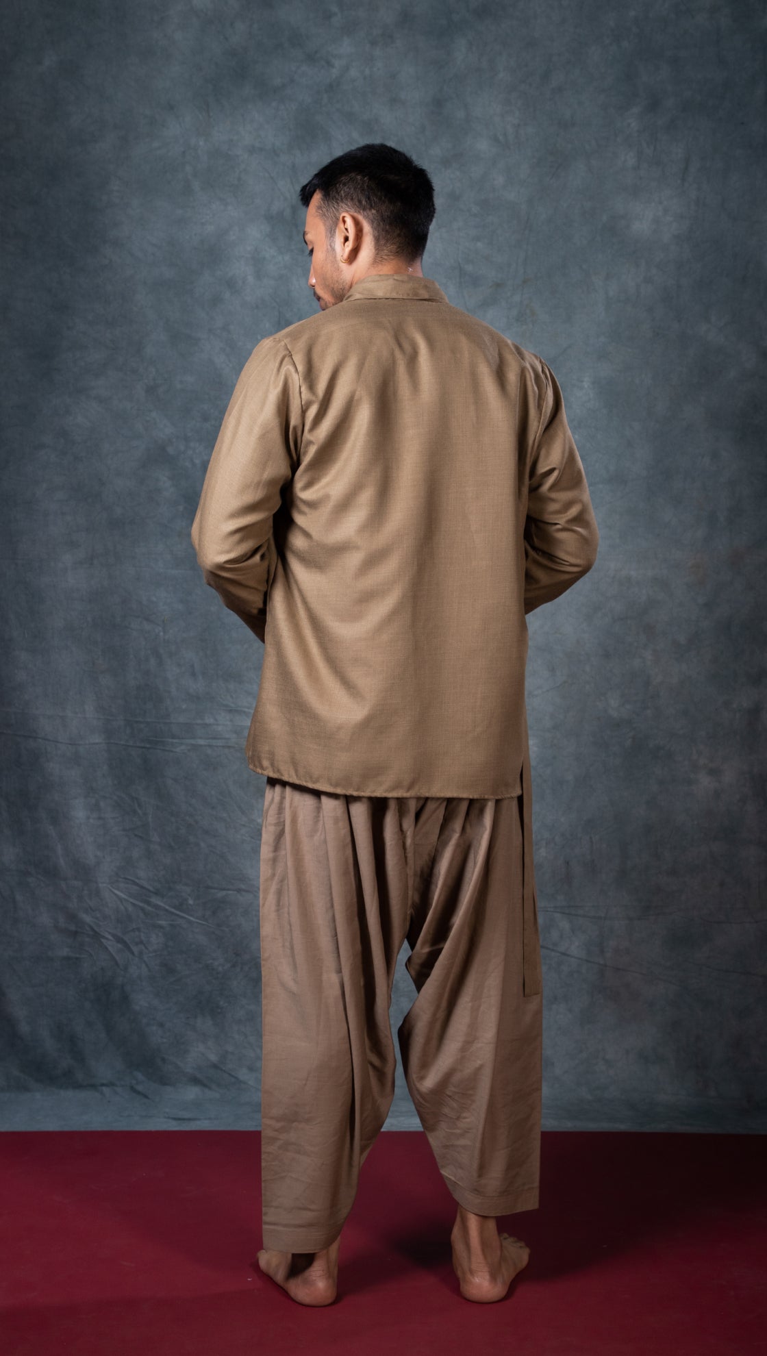 Linen Shirt and Shrug Set