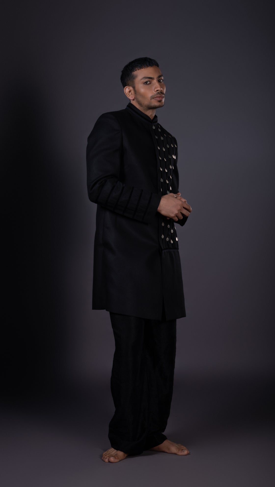 Coin Highlighted Paneled Jacket
