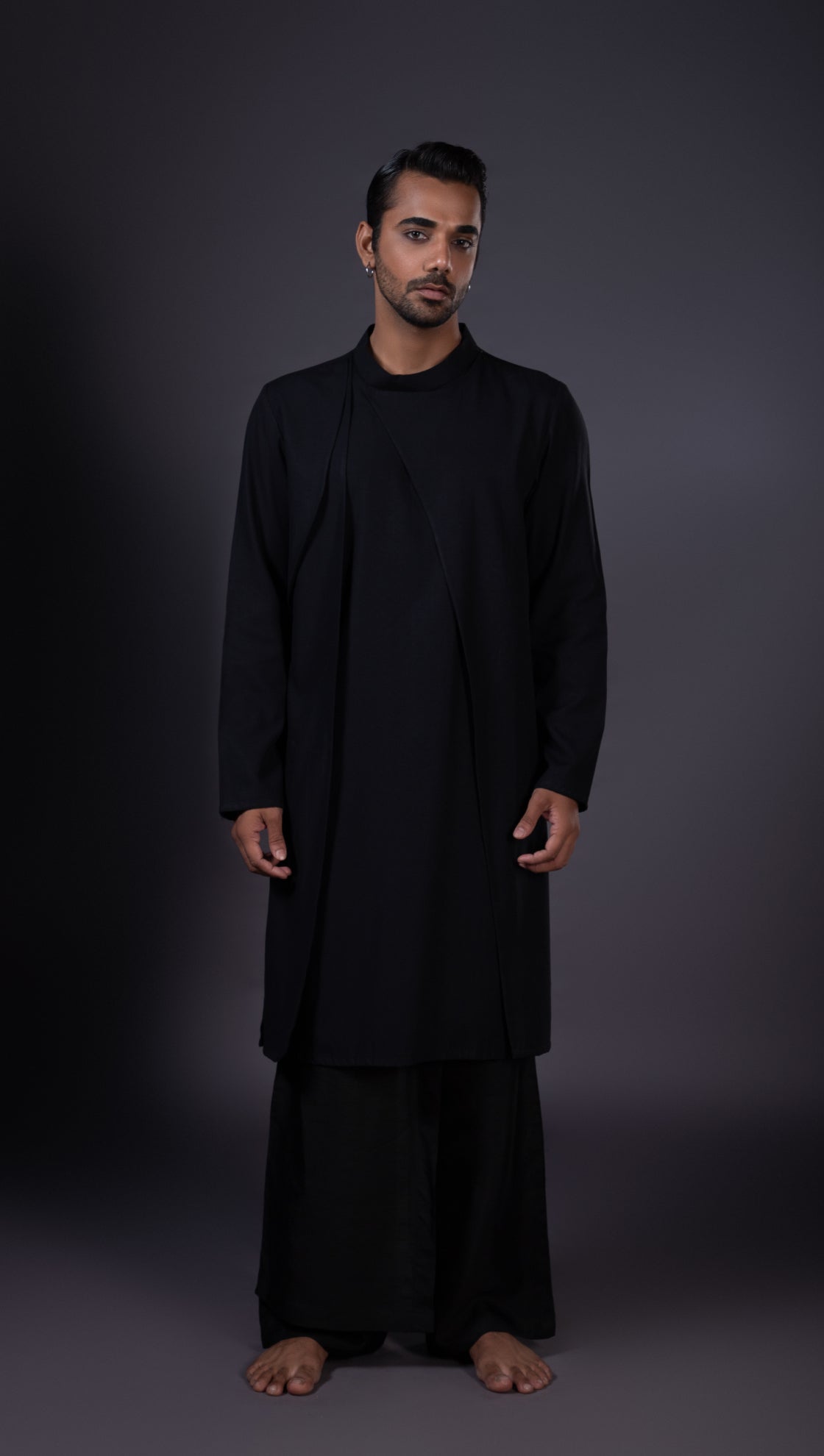 Black Multi Layered Kurta