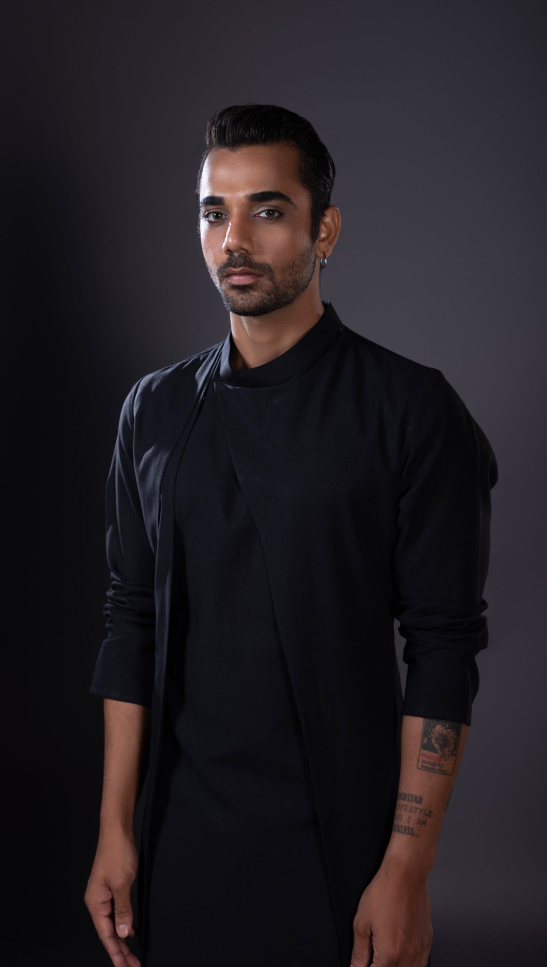 Black Multi Layered Kurta