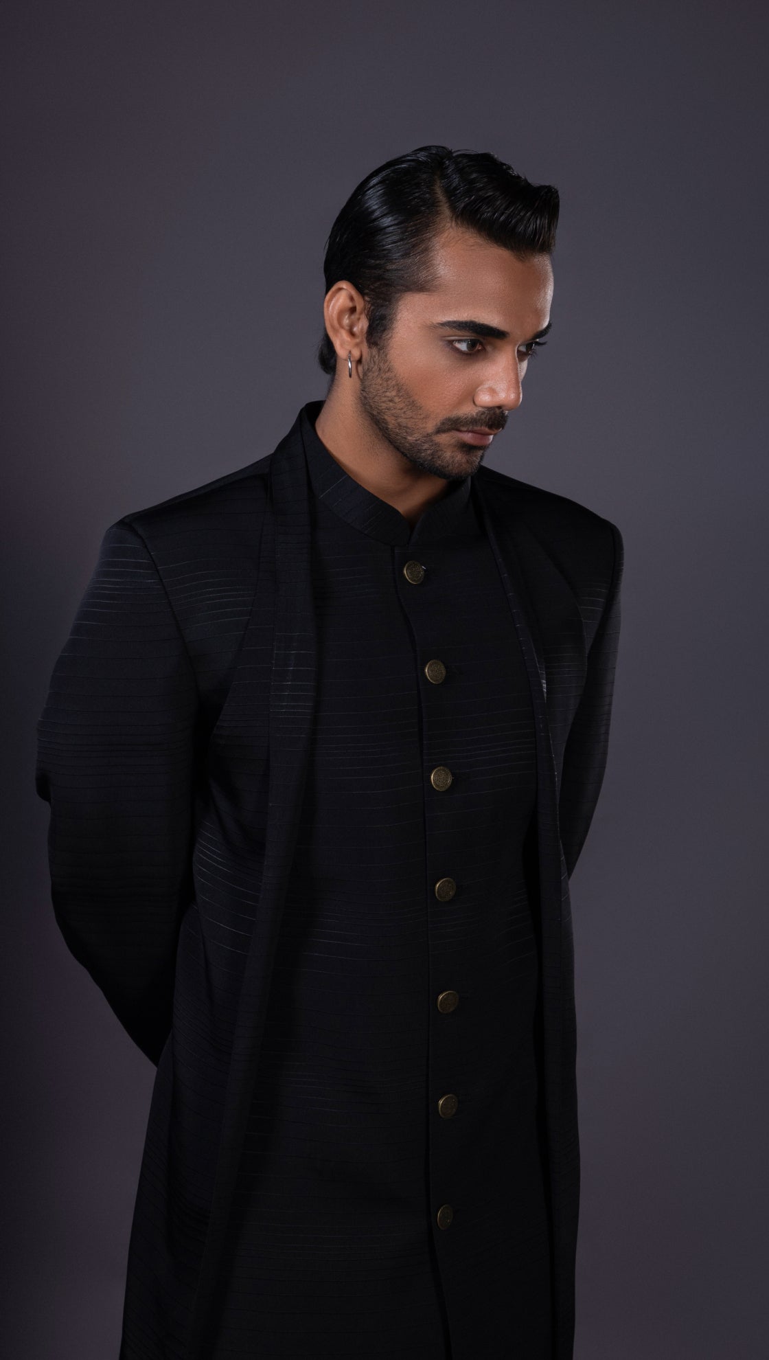 Shawl Collar Layered Jacket