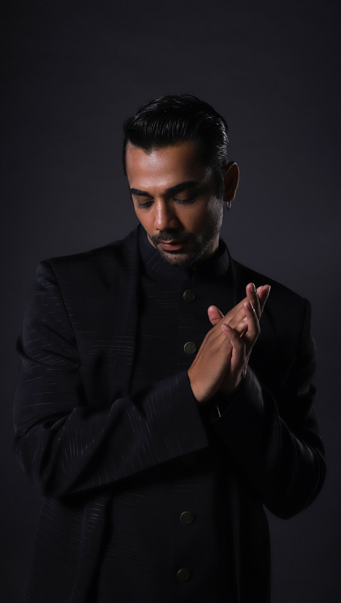 Shawl Collar Layered Jacket